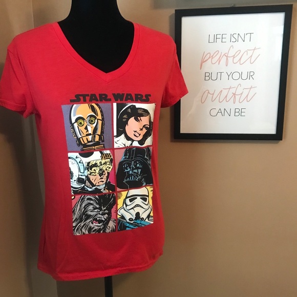 Tops | Womens Star Wars V Neck Tshirt 